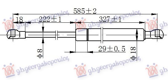 AMORTIZER ZAD.VRATA-106(96-05)