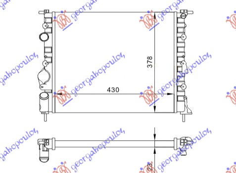 HLAD.MOT. BENZ.-A/C (43x38) BEZ PUMPE