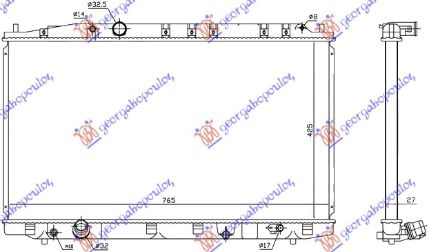 HLADNJAK MOTORA 2.2 DIZEL CDTi (425x791) (NRF)