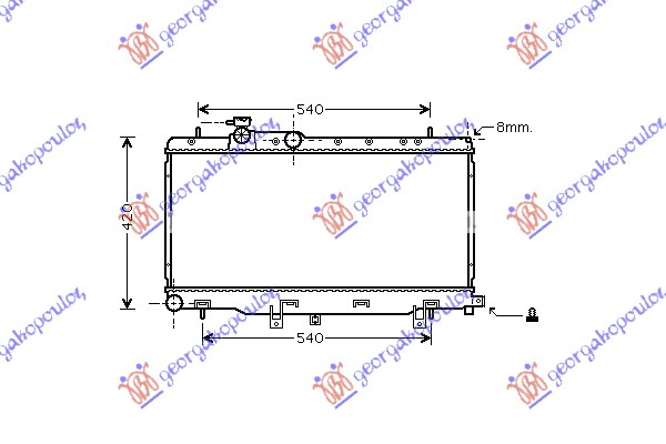 HLADNJAK MOTORA 2.0 TURBO WRX (340x688x26) (KOYO)