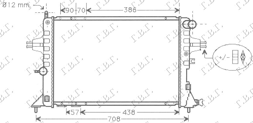 HLADNJAK MOTORA 1.7c D 98-04 +/-AC(60x37