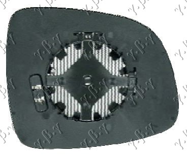 STAKLO RETROVIZORA SA GREJACEM -12 (KONVEKSNO) - LEVO