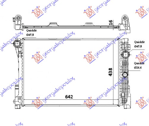 HLADNJAK MOTORA 1.8/2.5/3.0 16V/24V 2.2 Cdi (MAN) (64x45x2.6) (NRF)