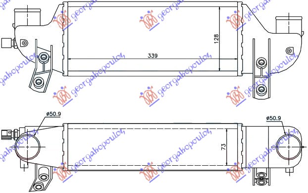 HLADNJAK INTERC. 1.8TDCi (33x12x73)