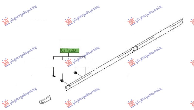 LAJSNA PREDNJIH VRATA (O) - DESNO