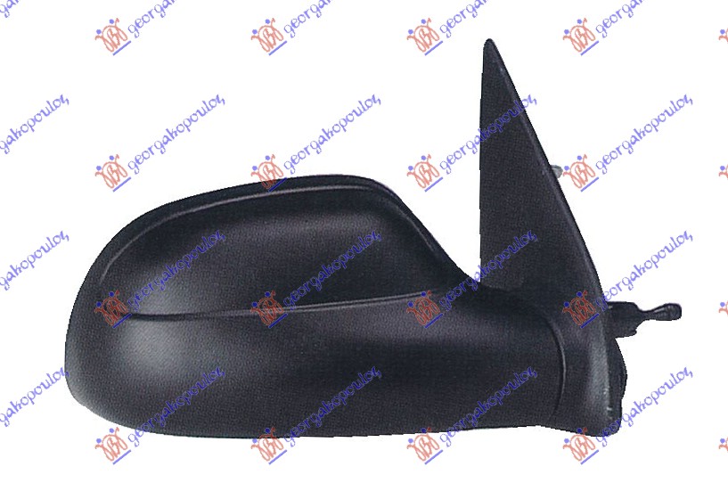 RETROVIZOR MEHANICKI SA SAJLOM CRNI (A KVALITET) (KONVEKSNO STAKLO) - DESNO