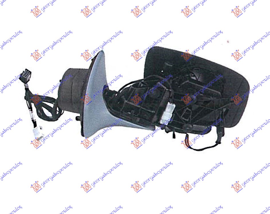 RETROVIZOR (SAMO KUCISTE) SA GREJACEM (MIGAVAC) (MEMORIJA) 06- - LEVO