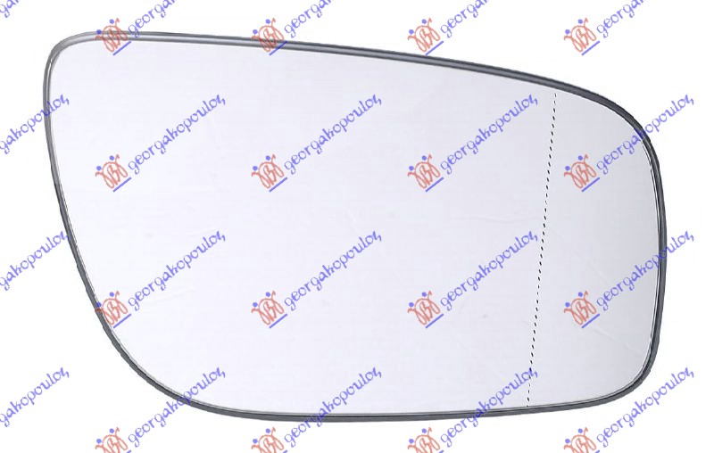 STAKLO RETROVIZORA SA GREJACEM 06- (ASFERICNO) - DESNO