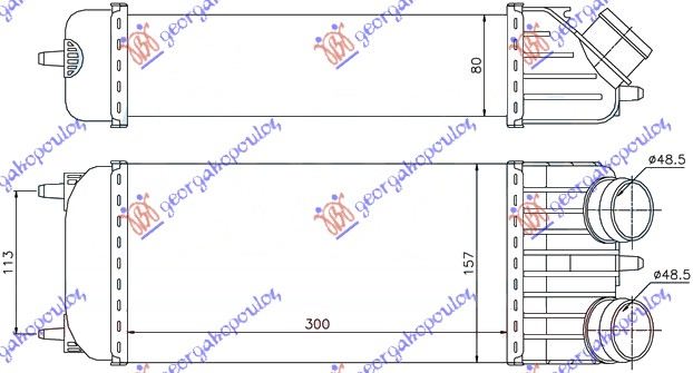 HLADNJAK INTER.1.6HDi (300x158x80)