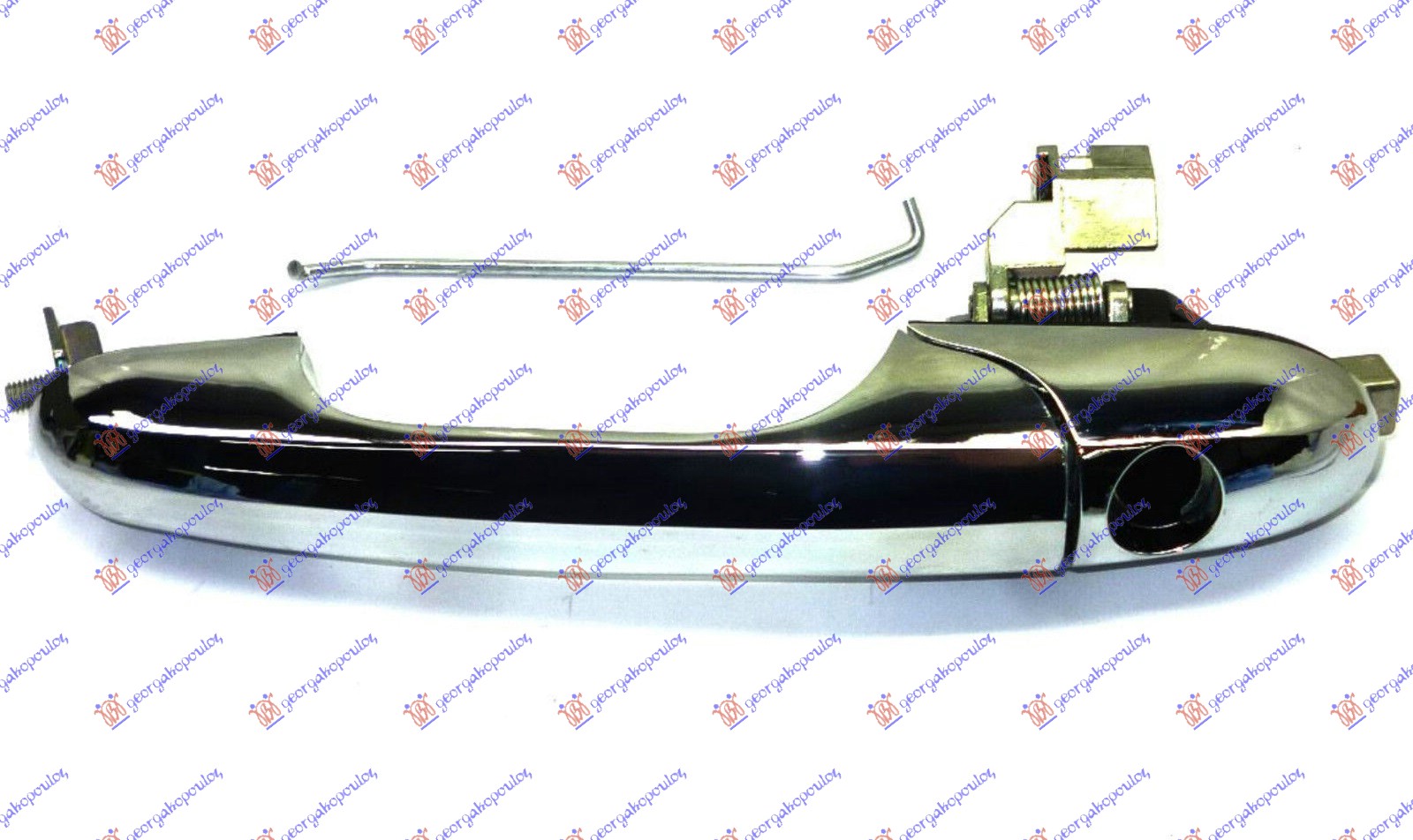 KVAKA PREDNJIH VRATA SPOLJASNJA (SA RUPOM ZA KLJUC) HROM - LEVO