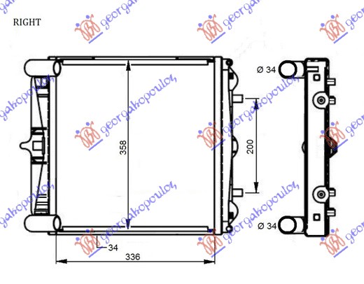 HLAD 2.5-S 3.2 +/- A/C (33.6x35.8x3.4)