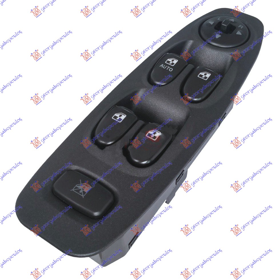 PREKIDAC U PREDNJIM VRATIMA (4 TASTERA) (CRNI OKVIR) (AUTO) (14+7 PIN) - LEVO