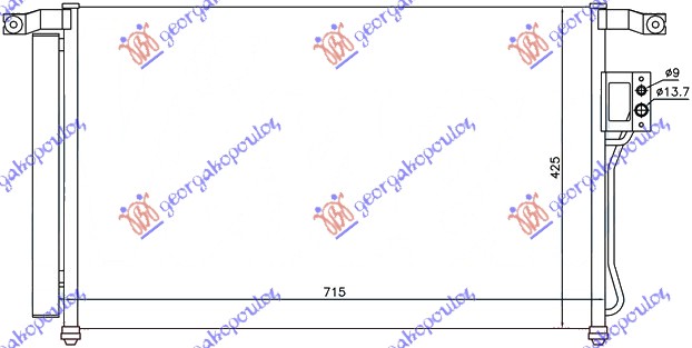 HLAD KLIME 2.7 i24V-2.2 CRDi (67.5x42.5)