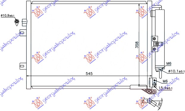 HLADNJAK KLIME RENAULT MODUS 05- 15DCI / CLIO