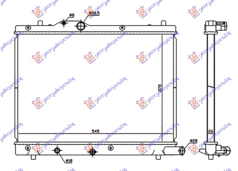 HLADNJAK 1.3 DDiS DSL (378x545x27)MADJAR