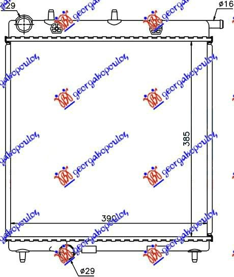HLADNJAK MOTORA  BENZIN/DIZEL (380x390) (NRF)