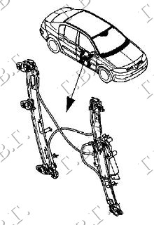 PODIZAC PREDNJEG PROZORA ELEKTRICNI 4/5 VRATA COMFORT - DESNO
