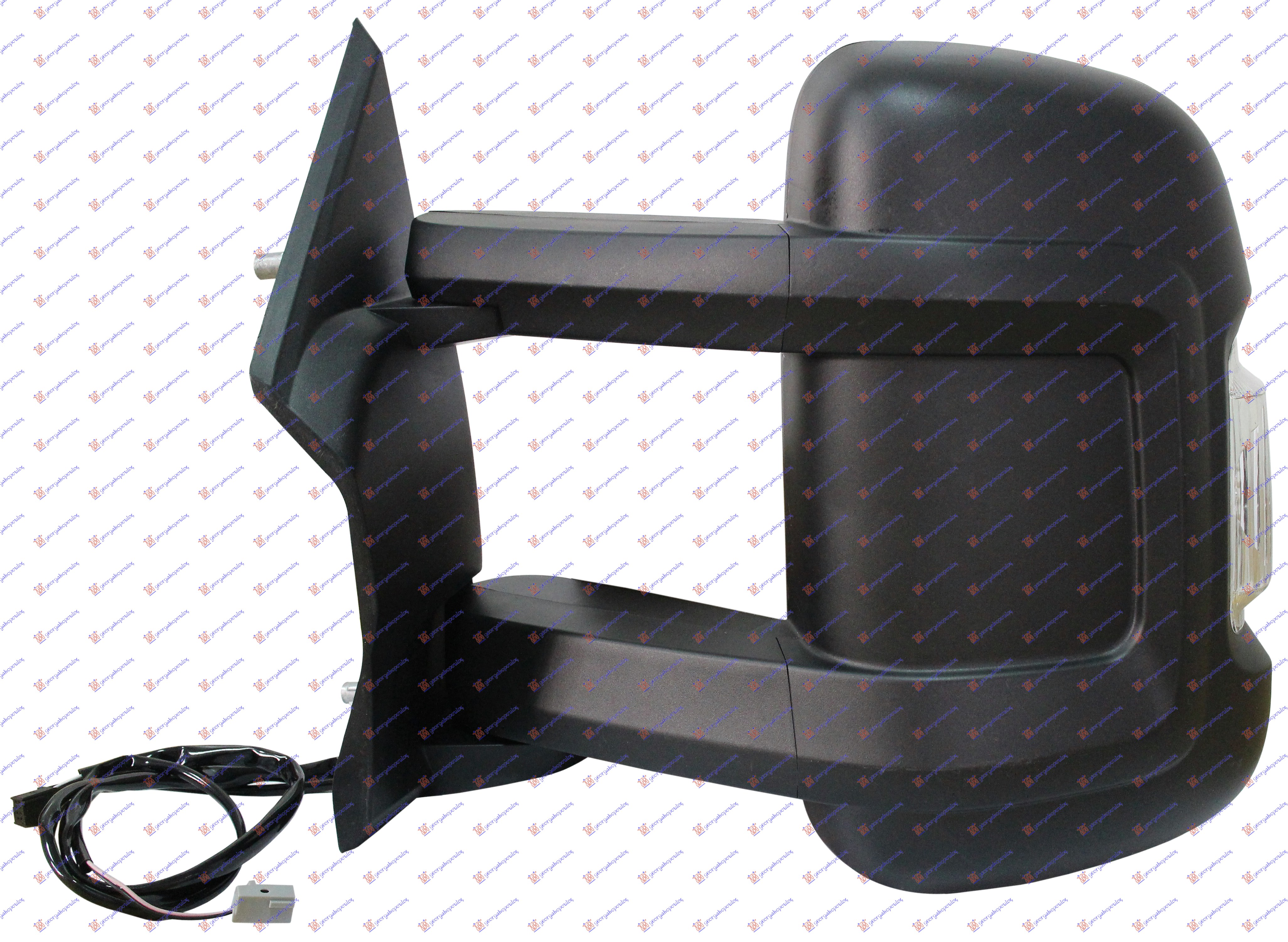 RETROVIZOR ELEKTRICNI SA GREJACEM DUGI (MIGAVAC) (KONVEKSNO STAKLO) - LEVO