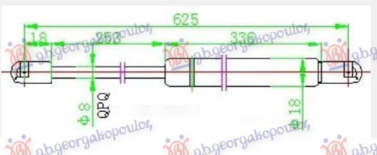 AMORTIZER GEPEK VRATA 3 VRATA (575N)