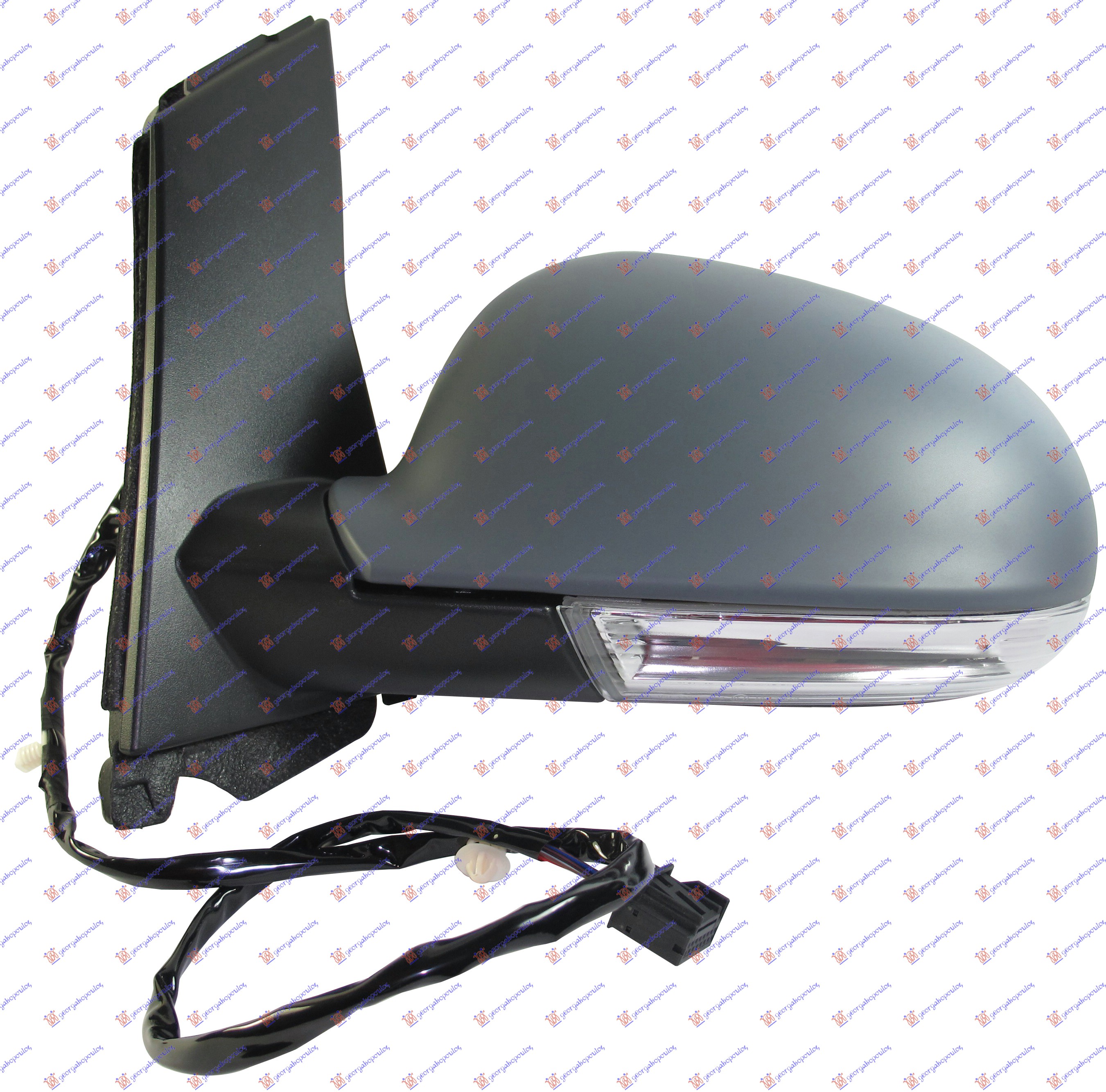 RETROVIZOR ELEKTRICNI SA GREJACEM PM (MIGAVAC) (ASFERICNO STAKLO) - LEVO