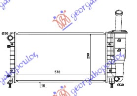 HLADNJAK MOTORA 1.2 8/16V (+/-AC) DENSO TIP(58x31.7x18)