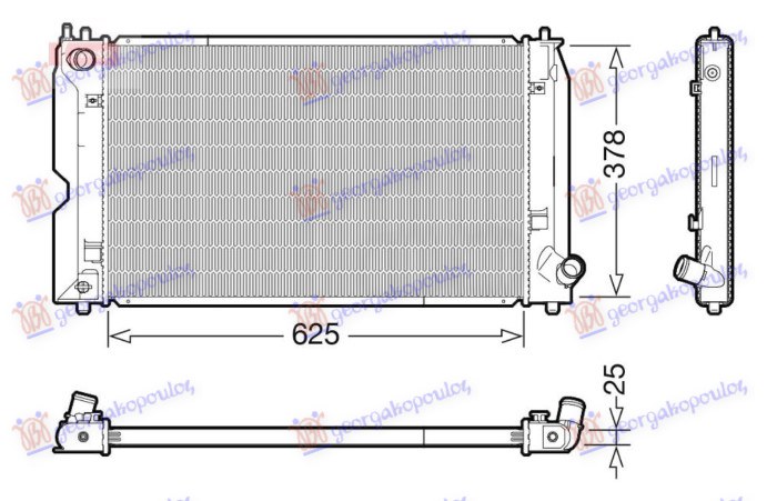 HLADNJAK MOTORA 1.4 D4D DIZEL (MAN) (625x390) (KOYO)