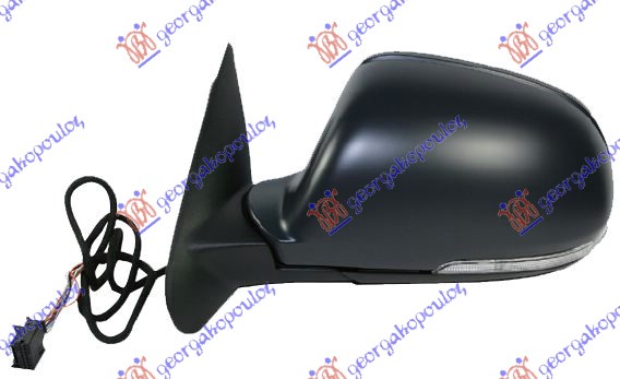 RETROVIZOR ELEKTRICNI SA GREJACEM PM (MIGAVAC) (SVETLO) (7 PIN) (ASFERICNO STAKL - LEVO