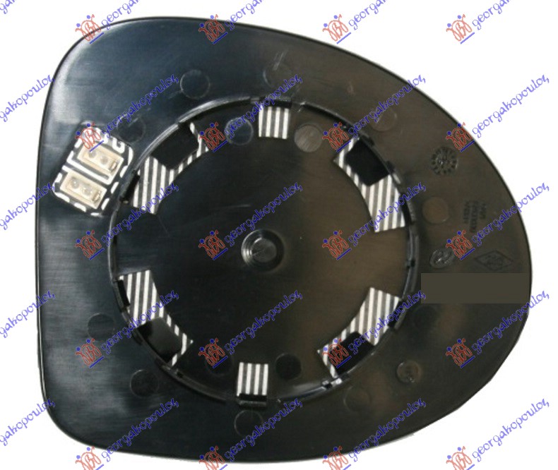 STAKLO RETROVIZORA SA GREJACEM (ASFERICNO) - LEVO