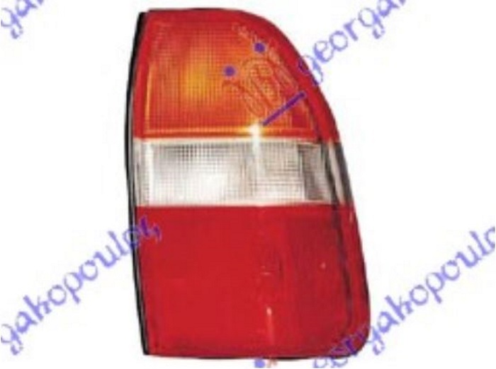 STOP LAMPA KOMPLET (ZUTI MIGAVAC) (TAJLAND) - DESNO