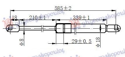 AMORTIZER HAUBE (585L-290N) - DESNO