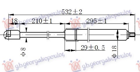 AMORTIZER HAUBE (532L-280N) - LEVO