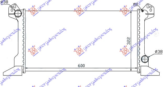 HLADNJAK MOTORA 2.0 BENZIN - 2.5 DIZEL (600x335) (NRF)
