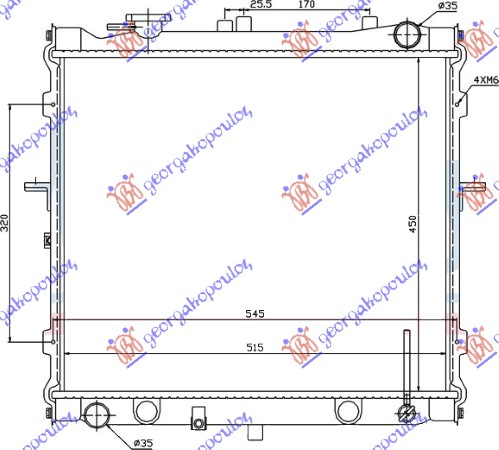 HLADNJAK MOTORA 2.0 16V (+/-AC) (45x52.4) (NRF)