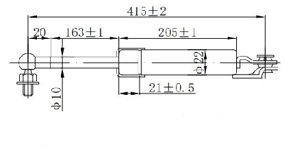 AMORTIZER GEPEK VRATA (415L-470N)       