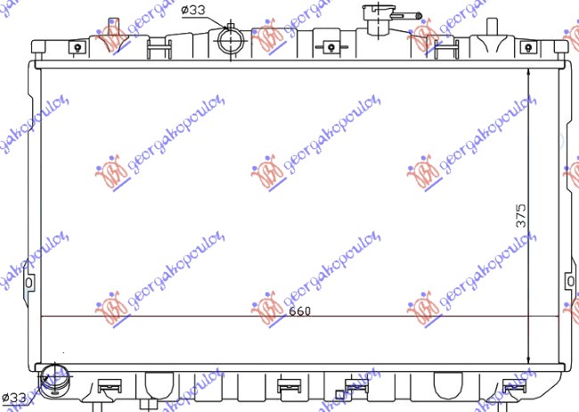 HLADNJAK MOTORA 1.6i 16V (MAN) (+/-AC) (37.5x67x15) (NRF)