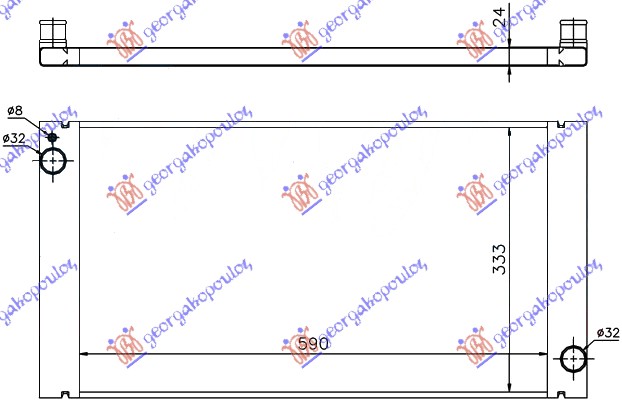 HLADNJAK MOTORA 1.6 T. BENZIN - 1.6/2.0 DIZEL (59x33.4) (NRF)