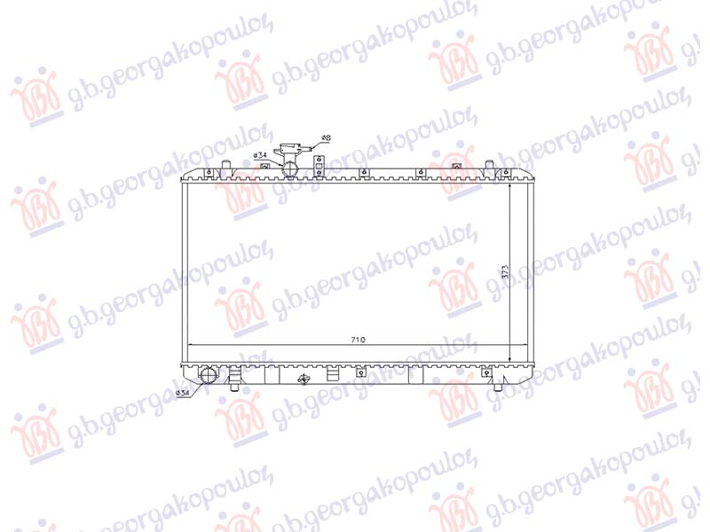 HLADNJAK MOTORA 1.5/1.6 BENZIN - 1.6 DIZEL (375x710) (VALEO)