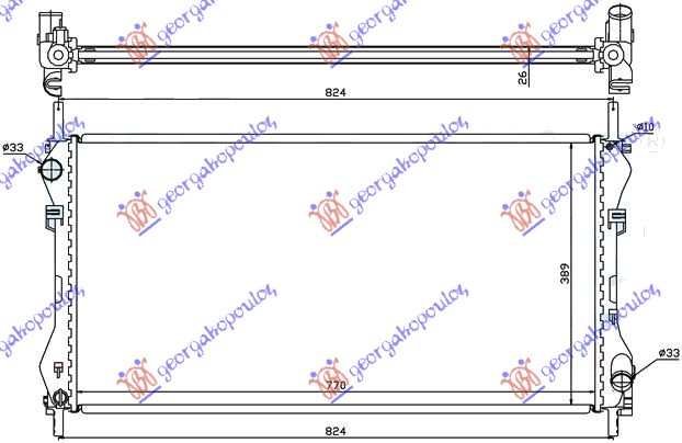 HLADNJAK MOTORA 2.0CC TDI-TDCI (+/-AC) (77x40) (NRF)