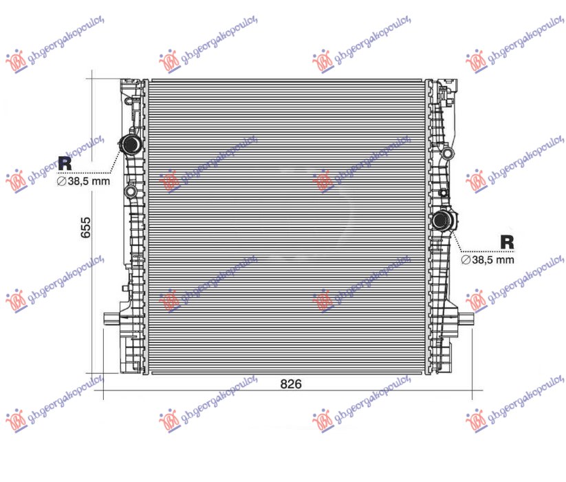 HLADNJAK MOTORA 3.0 HYBRID/BENZIN (625x619x32) (NRF)