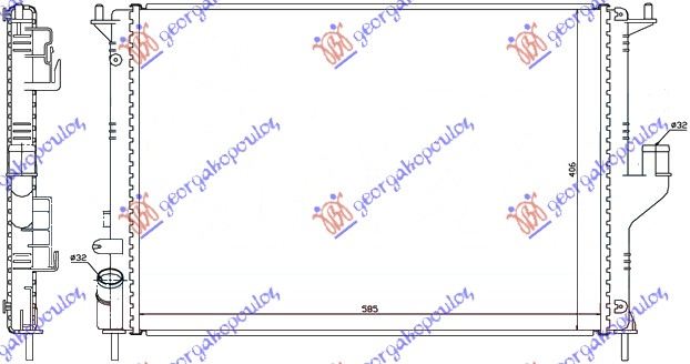 HLADNJAK MOTORA BENZIN/DIZEL (58x40) (NRF)