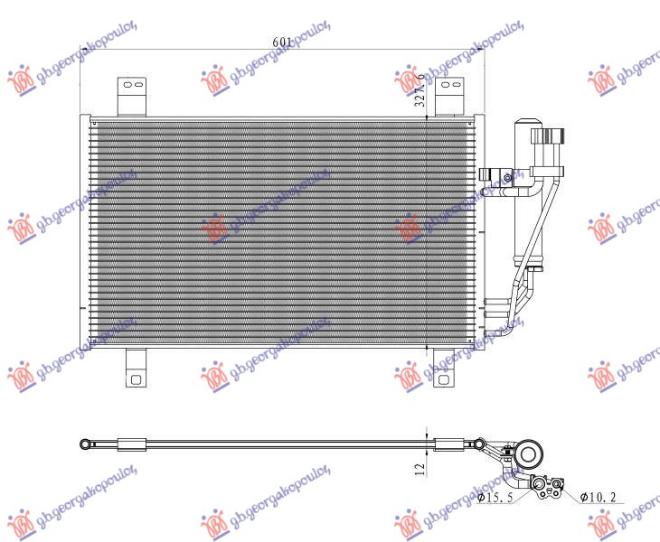 HLADNJAK KLIME 2.5 BENZIN-HIBRID (721x386x12) (KOYO)