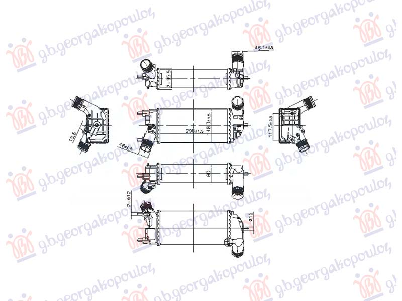 HLADNJAK INTERKULERA 1.0 EcoBoost BENZIN (298x148x80) (NISSENS)