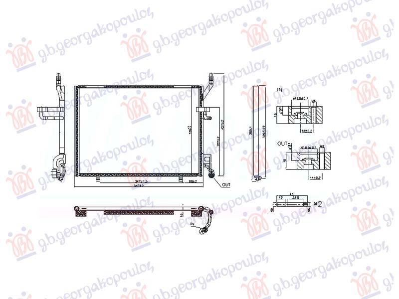HLADNJAK KLIME 1.0 EcoBoost BENZIN (MAN) (500x359x16) (NISSENS)