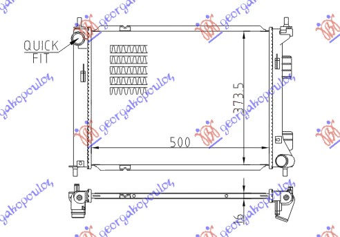 HLADNJAK MOTORA BENZIN (MAN) (+/-AC) (50x37.3) (NRF)