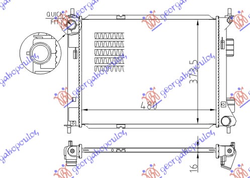 HLADNJAK MOTORA 1.4/1.6 CRDI (MAN) (+/-AC) (48x37.3) (NRF)