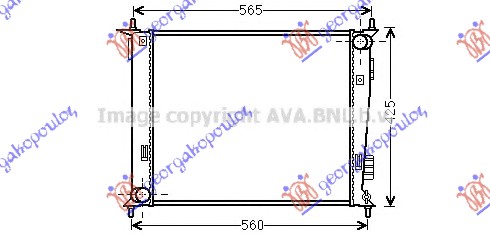 HLADNJAK MOTORA 1.6 CRDi DIZEL (MAN) (480x415x16)