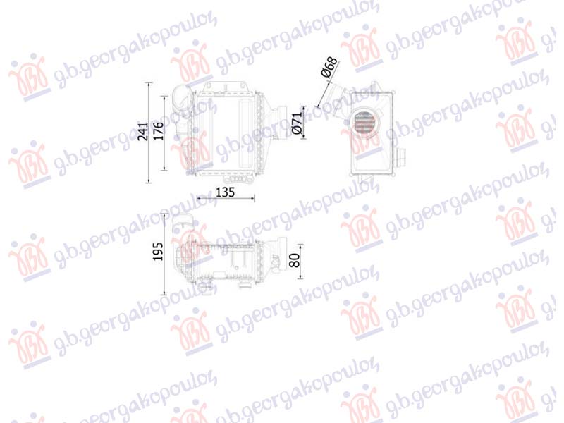 HLADNJAK INTERKULERA 2.0 DIZEL (135x176x80)