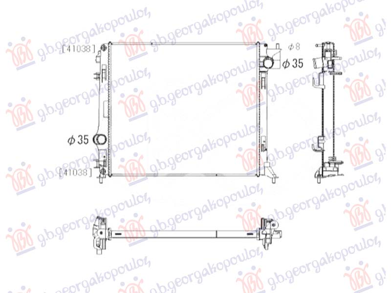 HLADNJAK MOTORA 1.3 BENZIN/HIBRID (MAN) (540x471) (NISSENS)