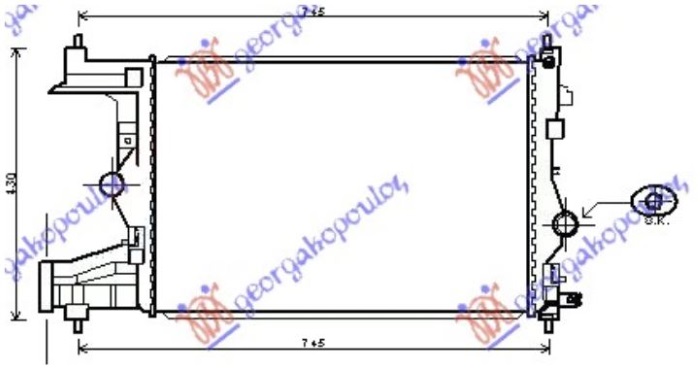 HLADNJAK MOTORA 1.3/1.7 DIZEL (58x39.5) (KOYO)