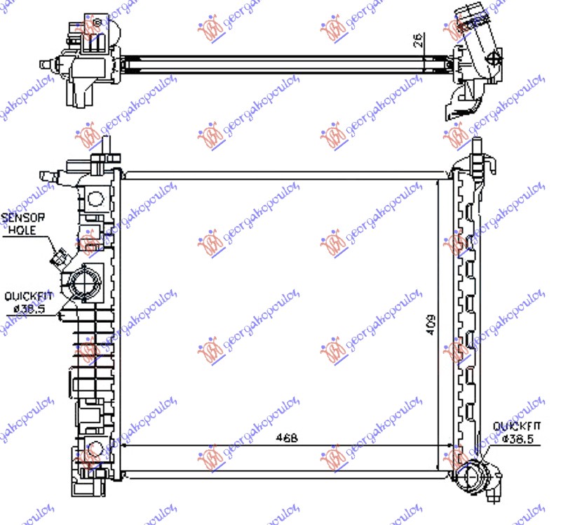 HLAD. MOTORA 1.3-1.7 CDTi MAN (47x42.8) 